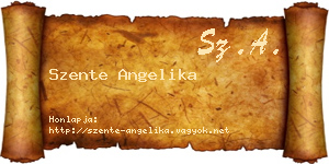 Szente Angelika névjegykártya